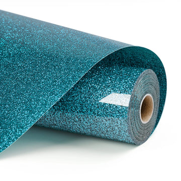 LOKLIK - Heat Transfer Vinyl - 30.5 x 90cm - Glitter Light Blue