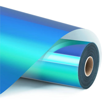 LOKLIK - Permanent Adhesive Vinyl - 30.5 x 90cm - Holographic Aqua Blue