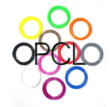 10x Blandede 5m PCL Samples til 3D Pen - 1.75mm