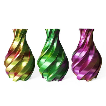 3DE Premium - Tricolor - Silky PLA - Gold, Green and Fuchsia - 1.75mm