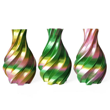 3DE Premium - Tricolor - Silky PLA - Gold, Green and Pinkish - 1.75mm