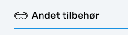 Andet Tilbehør