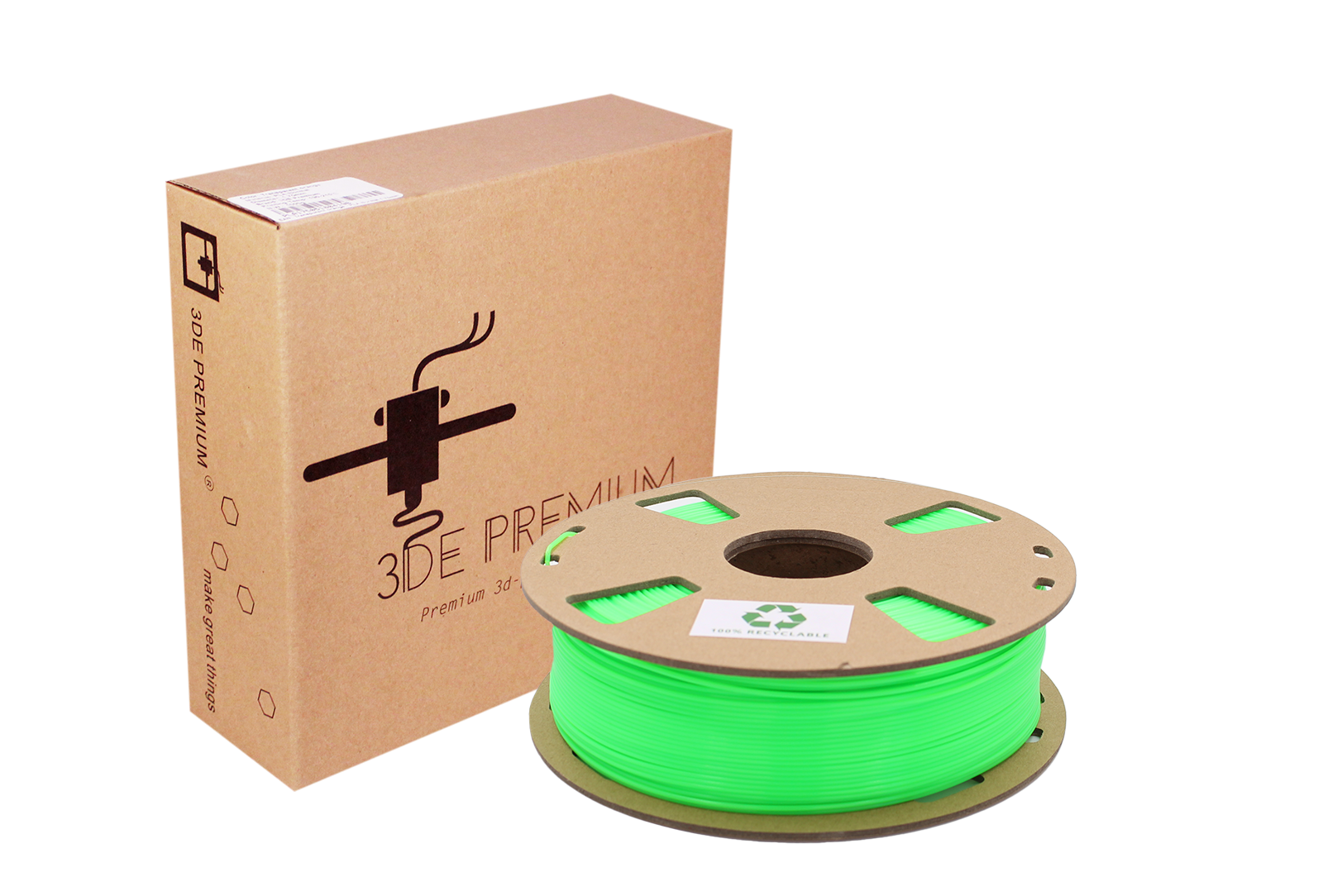 <tc>Nukleargrün - 3DE Premium Fluoreszierendes PLA - 2.85mm</tc>