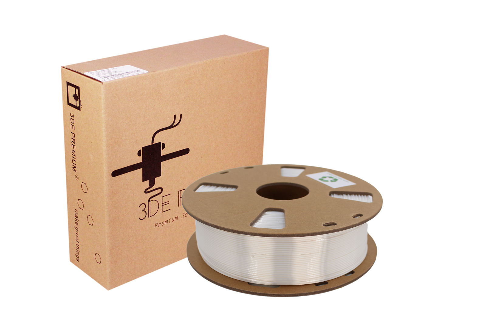 <tc>Seidiges Weiß – 3DE Premium PLA – 2,85 mm</tc>