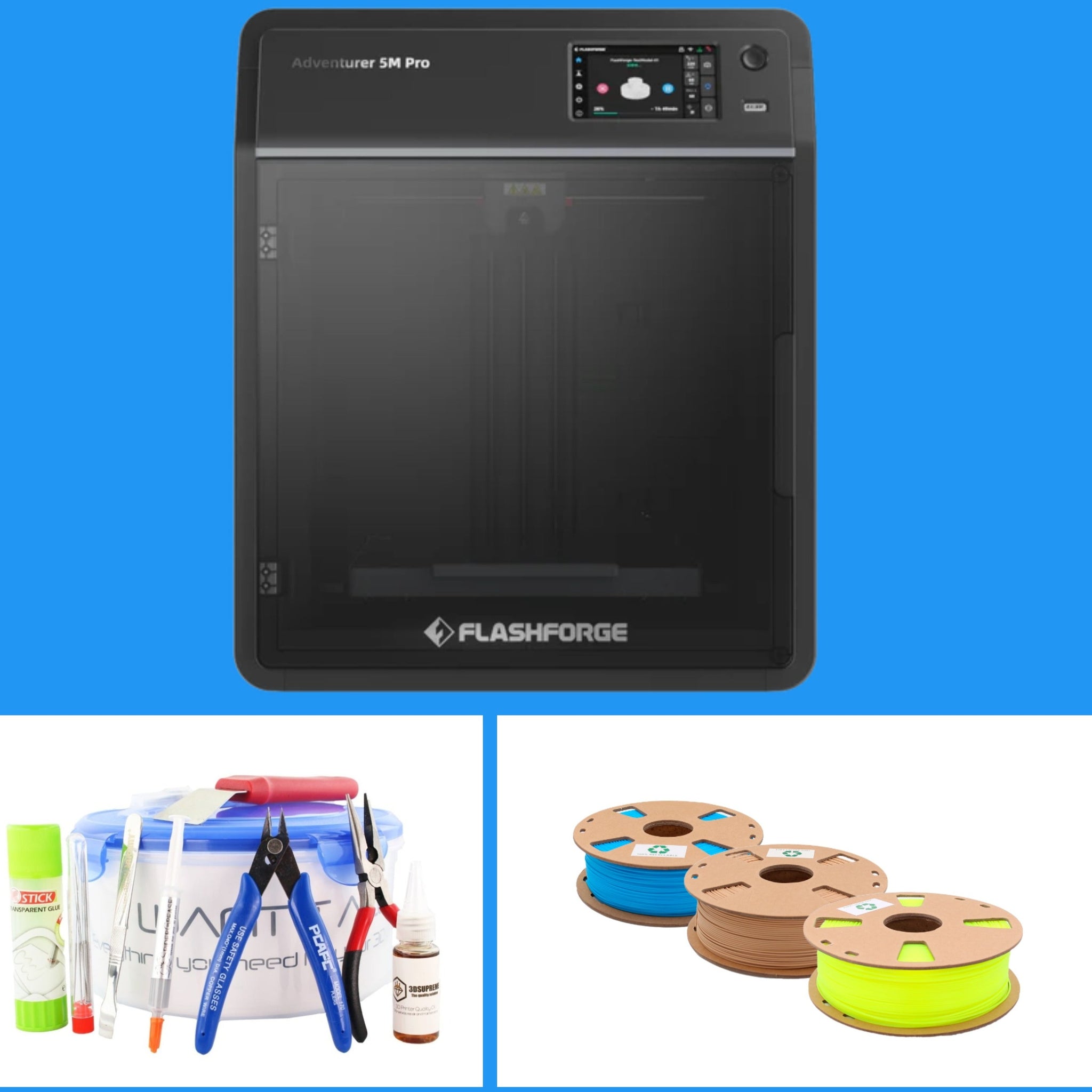 Flashforge Adventurer 5M Pro - I Want It All 3D Printer Bundle