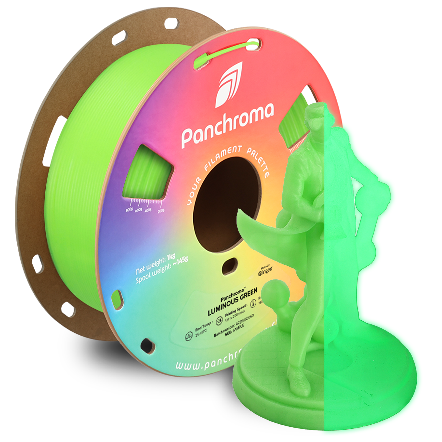 Polymaker - Panchroma™ PLA - Luminous Green - 1.75mm - 1kg