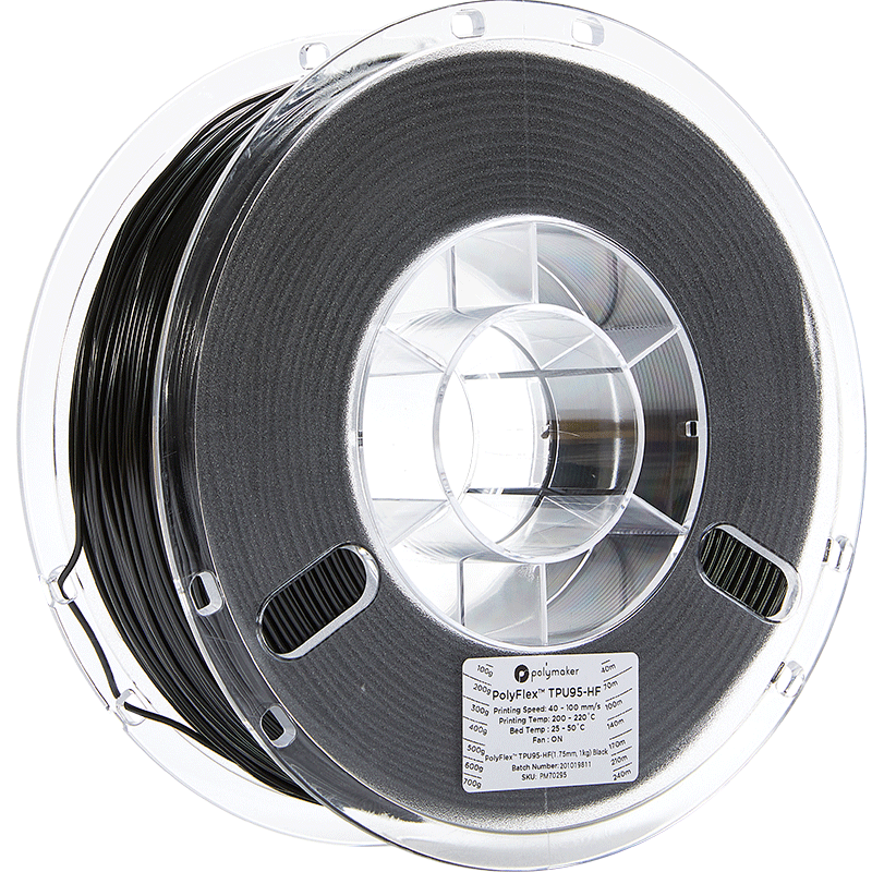 Polymaker PolyFlex - TPU 95A High Speed - Black - 1.75mm - 1kg