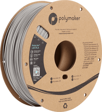 Polymaker - Polylite LW-PLA - Grey - 1.75mm - 800g