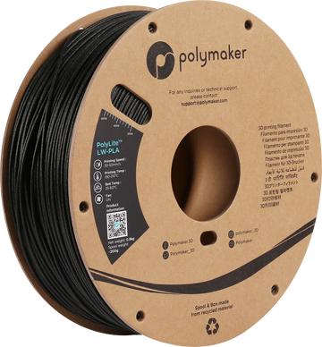 Polymaker - Polylite LW-PLA - Black - 1.75mm - 800g