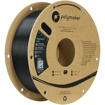 Polymaker - PolySonic™ - High Speed PLA - Black - 1.75mm - 1kg