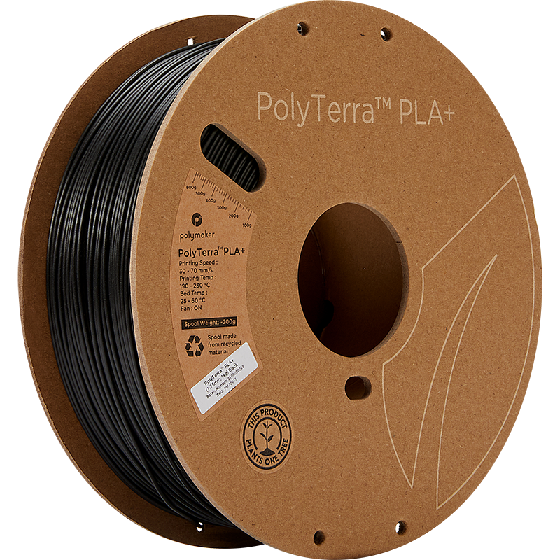 Polymaker - PolyTerra PLA+ - Black - 1.75mm - 3kg