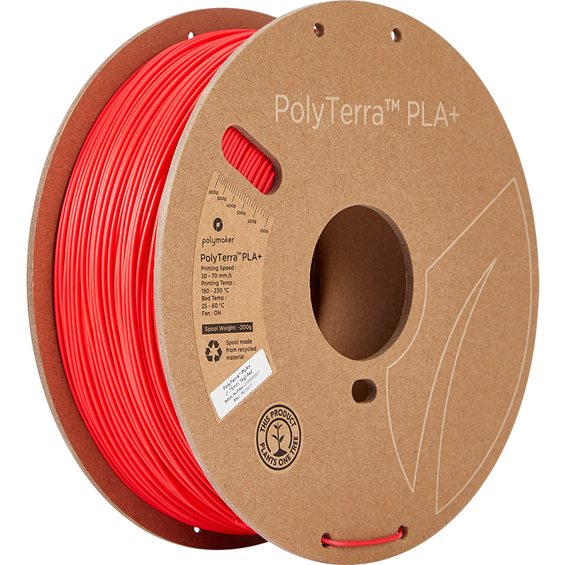 Polymaker - PolyTerra PLA+ - Red - 1.75mm - 1kg