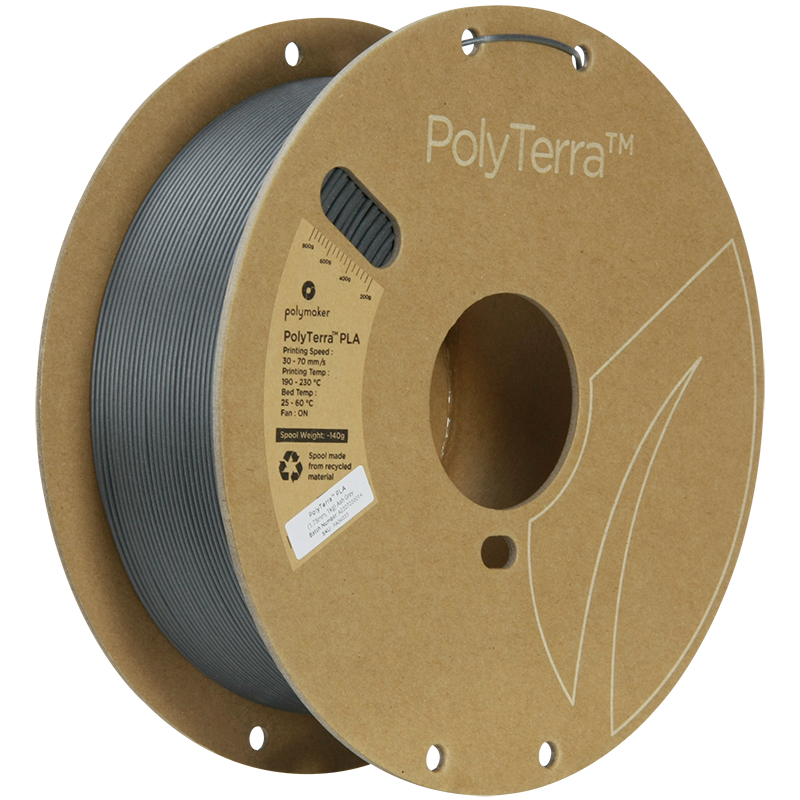 Polymaker - Polyterra PLA - Ash Grey - 1.75mm - 1kg