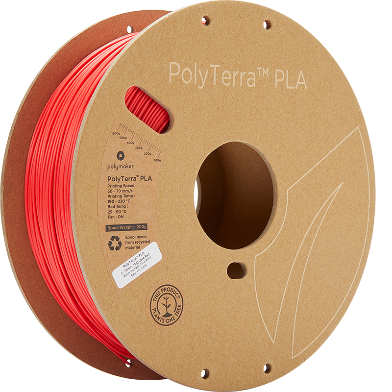 Polymaker - PolyTerra PLA - Lava Red - 1.75mm - 1kg