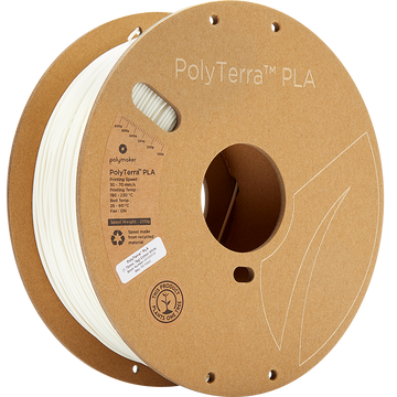 Polymaker - PolyTerra PLA - Cotton White - 1.75mm - 1kg