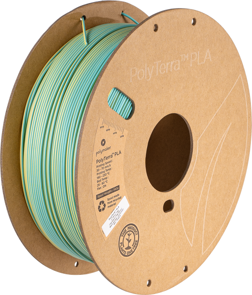(UDGÅR) - Polymaker - PolyTerra PLA Dual - Chameleon (Teal-Yellow) - 1.75mm - 1kg