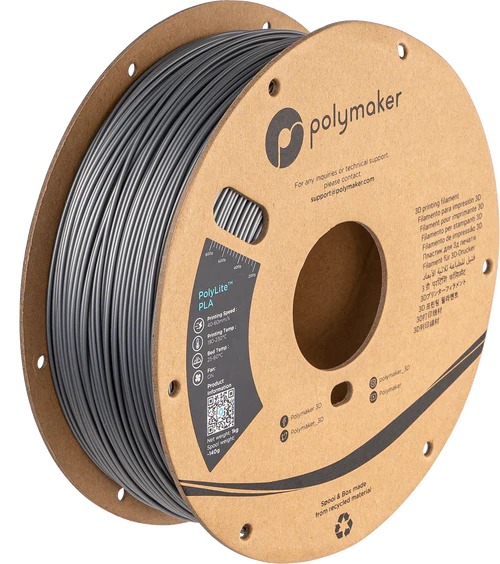 Polymaker Polylite - PLA - Steel Grey - 1.75mm - 1kg