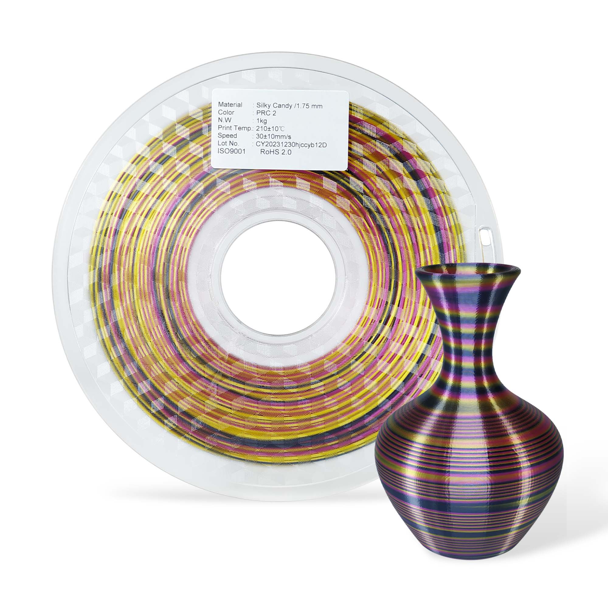 3DE Premium - PLA - Candy Rainbow - Black, Purple, Gold - 1.75mm - 1kg
