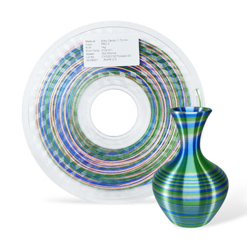 3DE Premium - PLA - Candy Rainbow - Blue, Green, White V1 - 1.75mm - 1kg