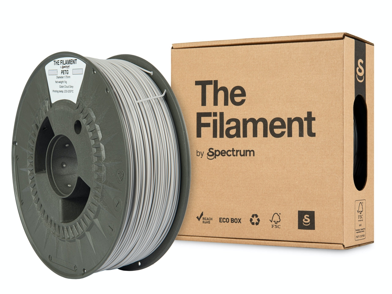 The Filament - PETG - Cloud Grey - 1.75mm - 1kg