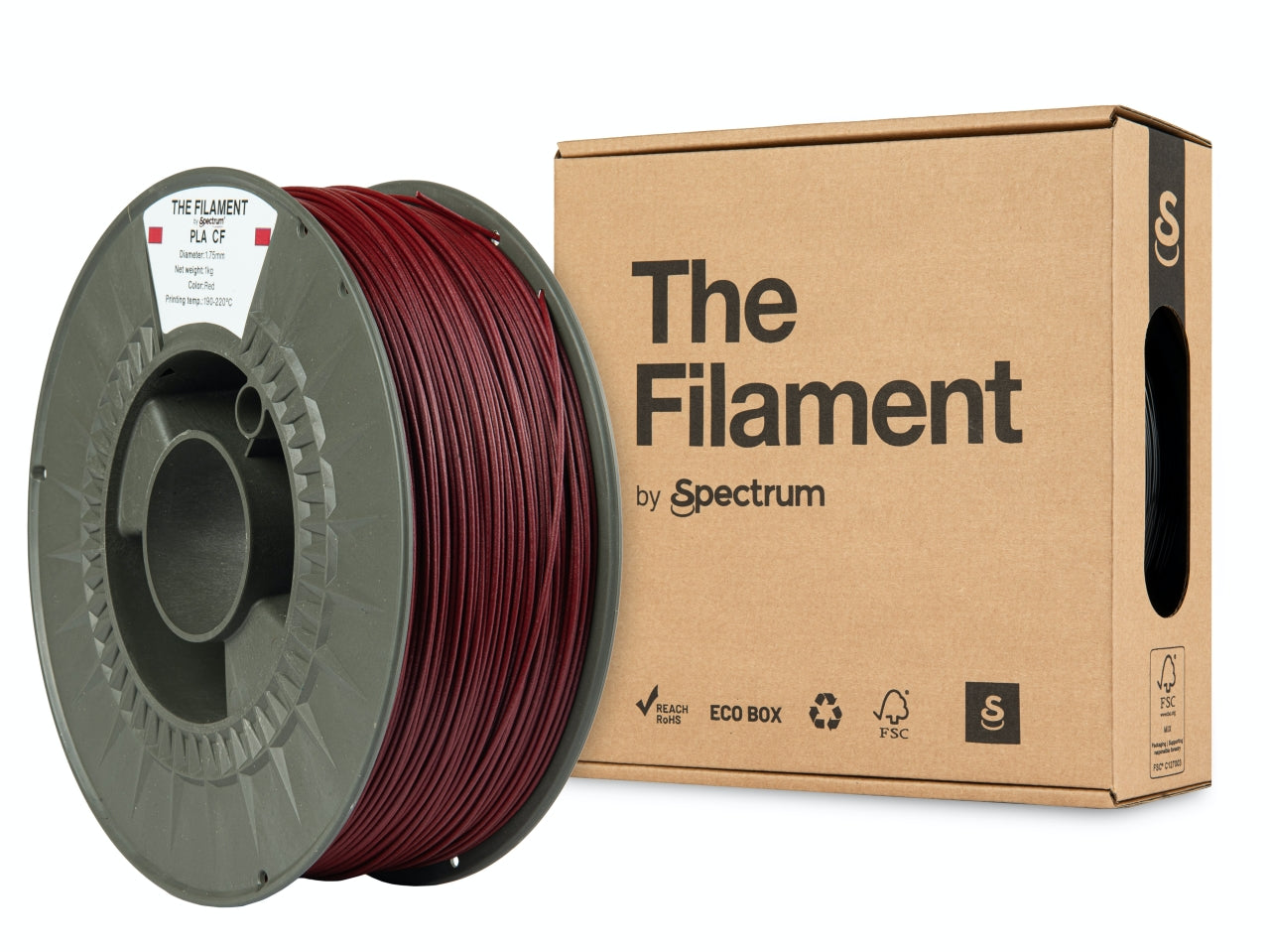 The Filament  - PLA CF - Red - 1.75mm 1kg