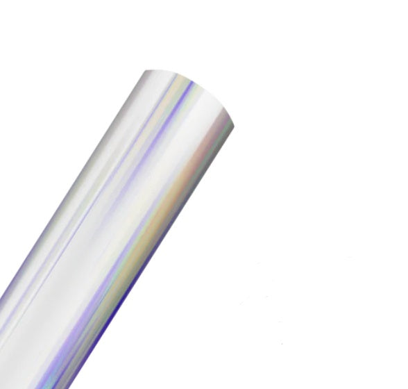 HTVRONT - Holographic Adhesive Vinyl Roll - Silver