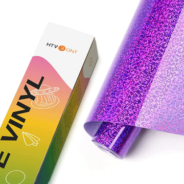 HTVRONT - Glitter Adhesive Vinyl Roll - Purple