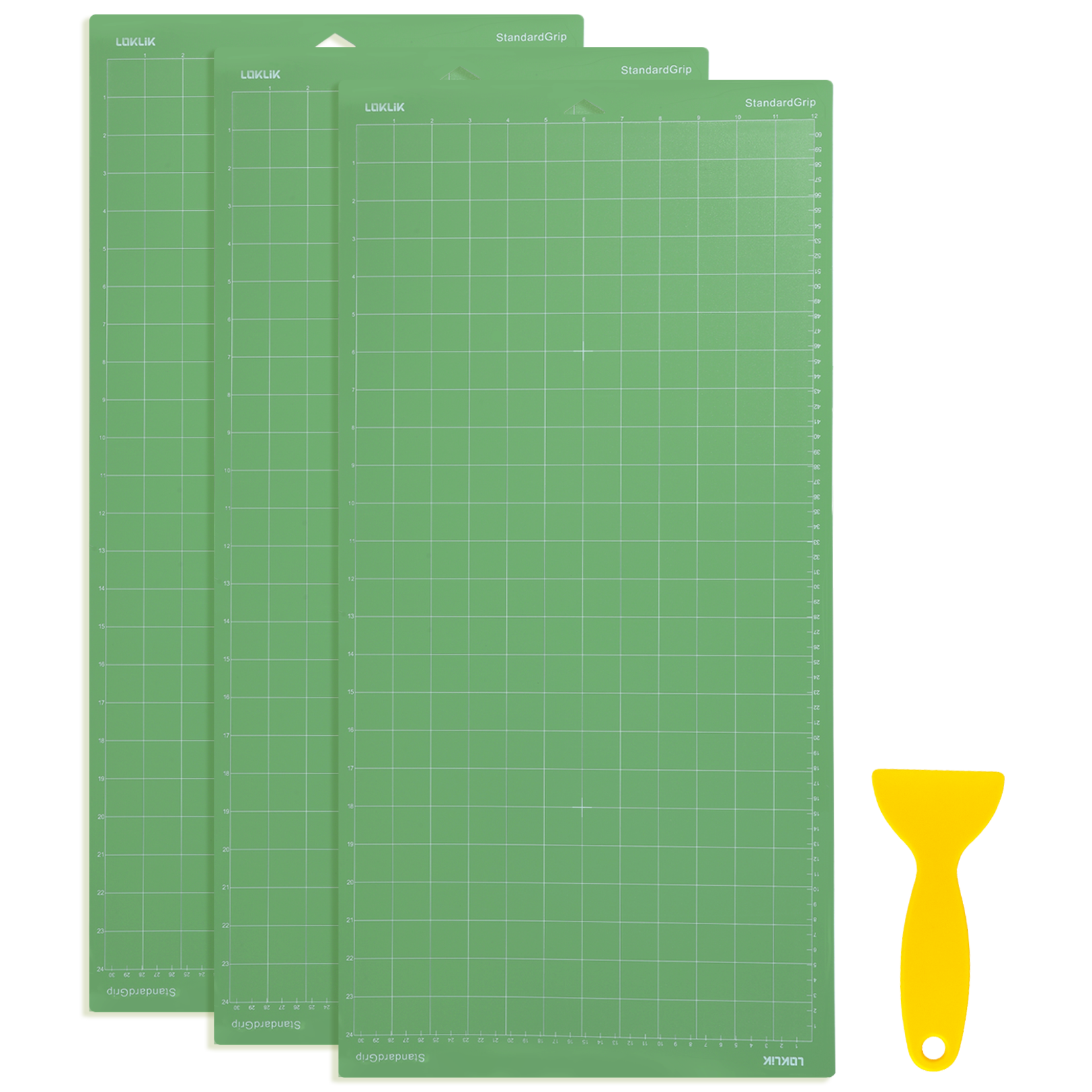 LOKLIK - Cutting Mat - Standard Grip - Green - 30.5x61cm - 3pack