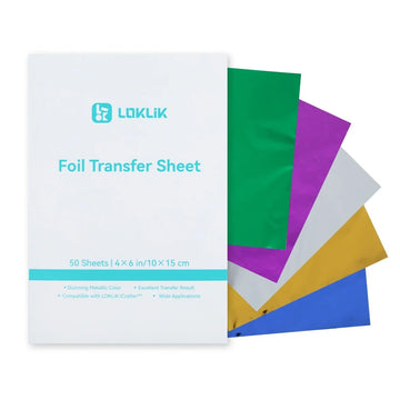 LOKLiK - Foil Transfer Sheets Bundle til Sublimation m.m. - 5 Colors - 50 Pack