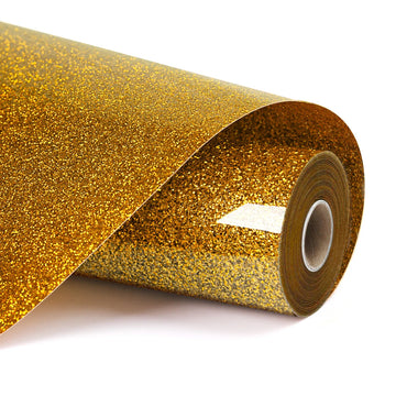 LOKLIK - Heat Transfer Vinyl - 30.5 x 90cm - Glitter Golden