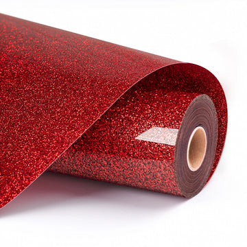 LOKLIK - Heat Transfer Vinyl - 30.5 x 90cm - Glitter Red