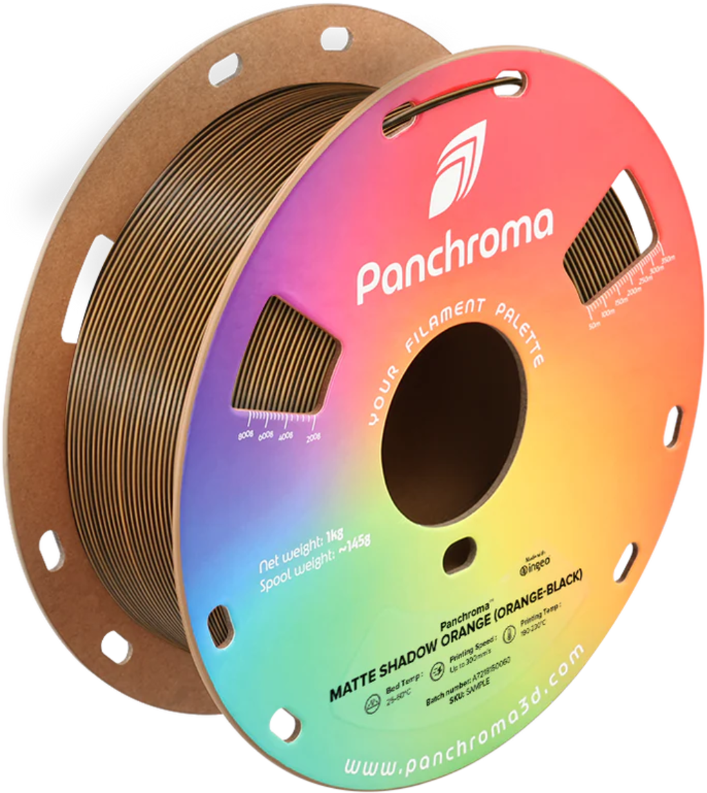 Polymaker - Panchroma™ PLA Dual - Matte Shadow Orange (Orange-Black) - 1.75mm - 1kg