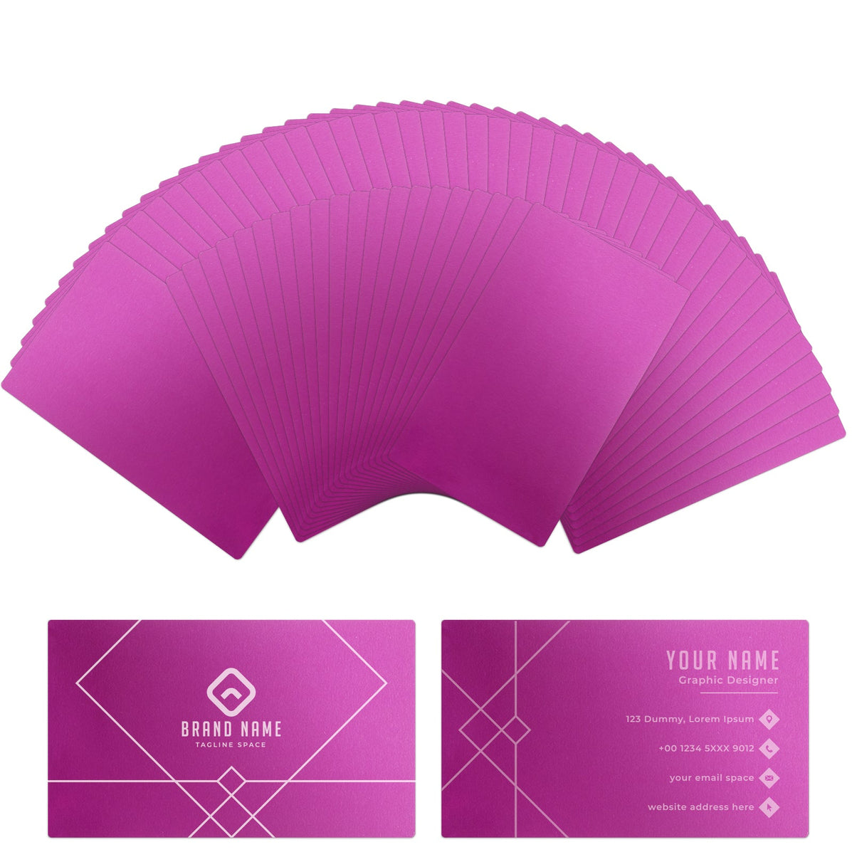 xTool - Purple Metal Visitkort 60pcs Laser Package