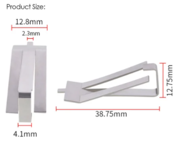 Stainless Steel Glass Fixing Clip - 1pcs