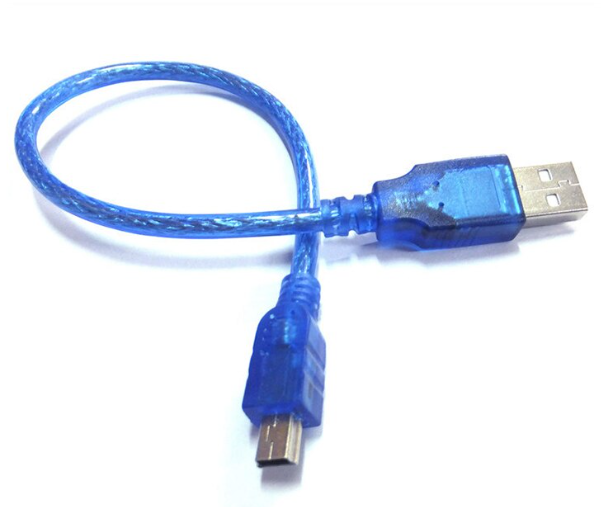 USB cable 2.0 - USB-A male - Mini-B - 0.3m
