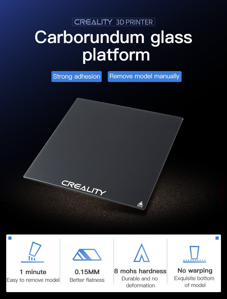 Creality 3D - Carborundum Glass Plate 235x235x4mm - Ender-3 Series