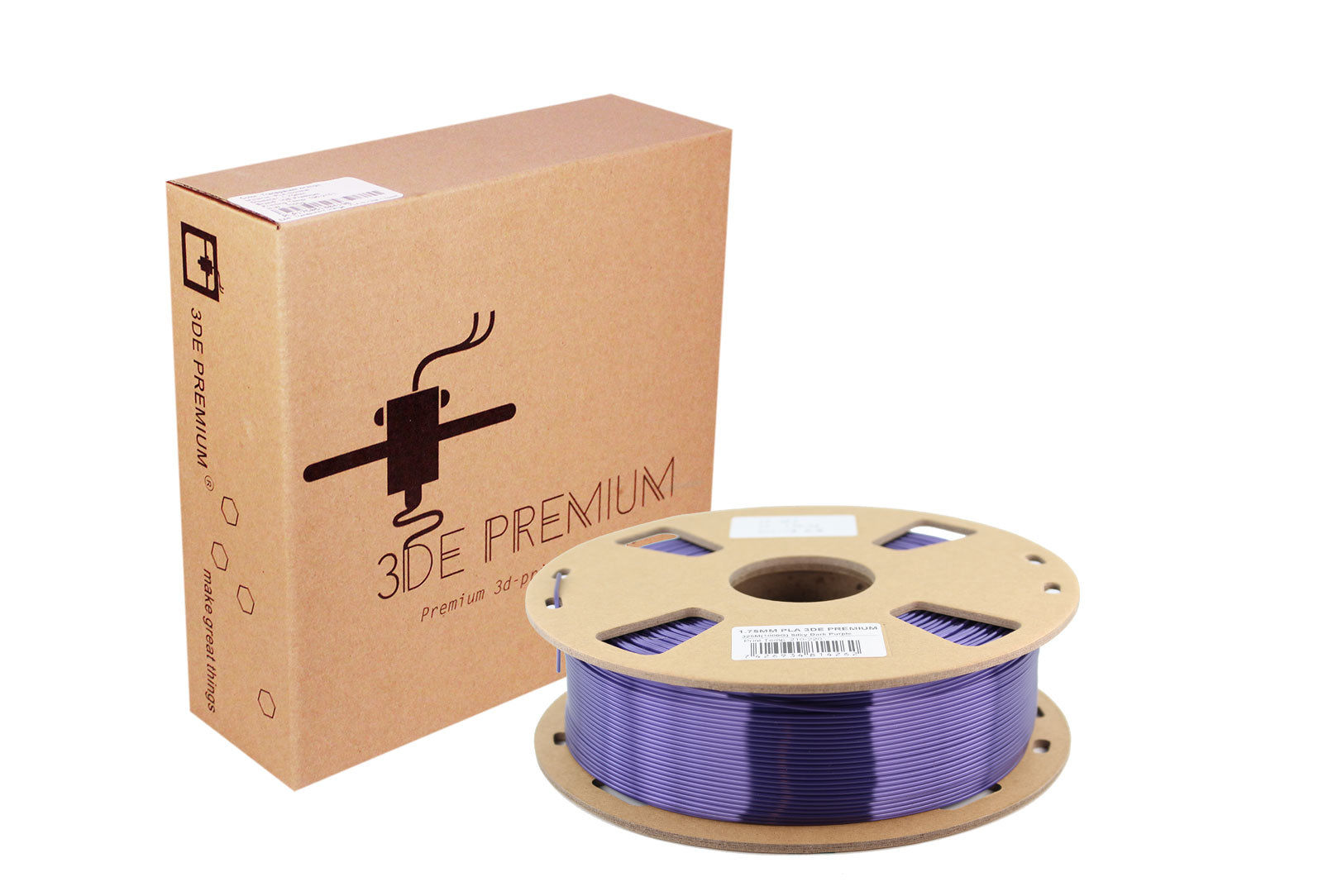 <tc>Seidiges Dunkelviolett – 3DE Premium PLA – 1,75 mm (Limitierte Auflage)</tc>