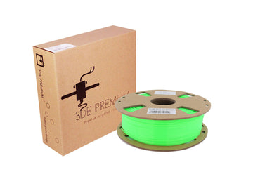 3DE Premium - PETG - Fluorescent Green - 1.75mm - 1kg (Semi-transparent)