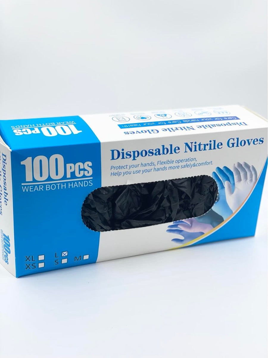 Nitrile Gloves - Powder Free - L - 100pcs