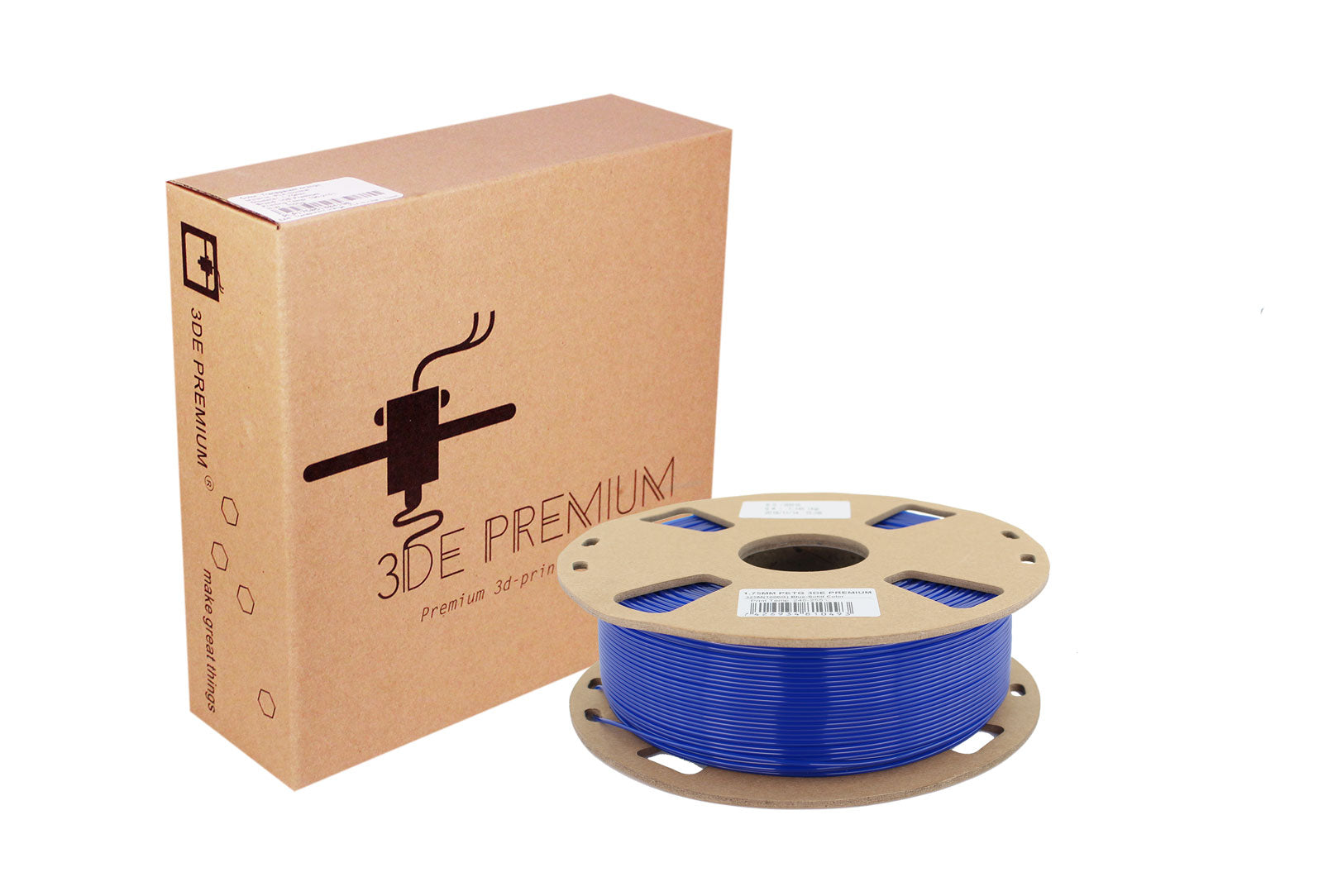 <tc>Durchgehend blau – 3DE Premium PETG – 1,75 mm</tc>
